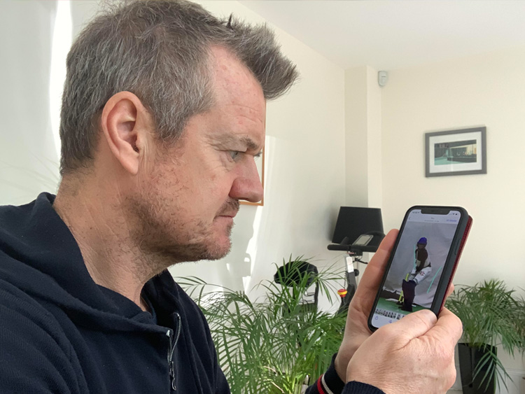 Toby analysing a video with WhatsApp